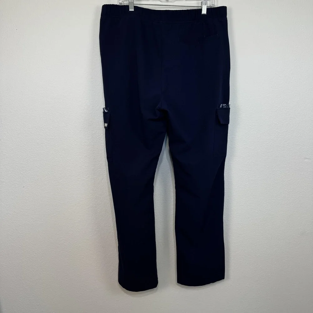FIGS Technical Collection Scrub Pants Mens XL Navy Cargo Drawstring‎ M19SW2001